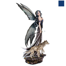 Fata Morwen con cuccioli di lupo by Les Alpes Collection