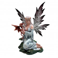 Fata Bianca con drago - Fairyland Collection