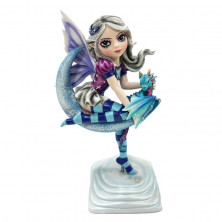Fatina con drago seduti sulla luna - Fairyland Collection